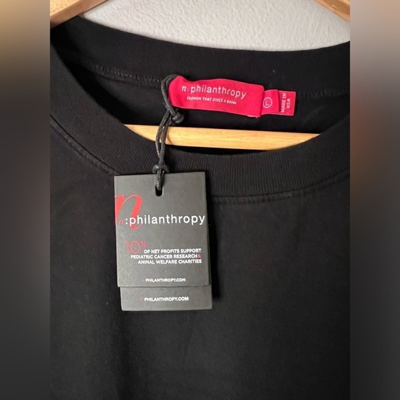 n:philanthropy Rise Dress in Black Cat 100% Cotton Women’s Size L - Picture 7 of 9